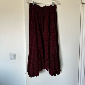 A.L.C. Snake Print Red and Black Skirt